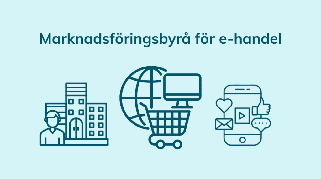 Diagram som visar e-handel och marknadsföringsbyråer