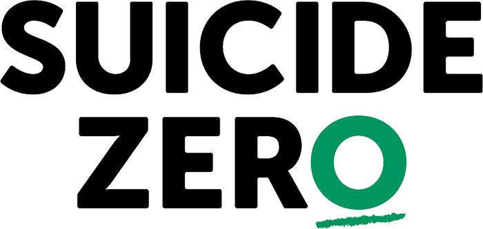 Suicide Zero text med grönt O