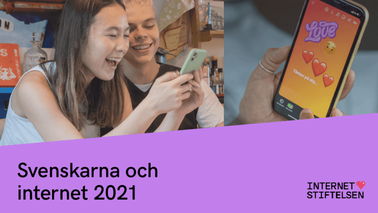 Svenskarna och internet 2021 Social Zense Internetstiftelsen