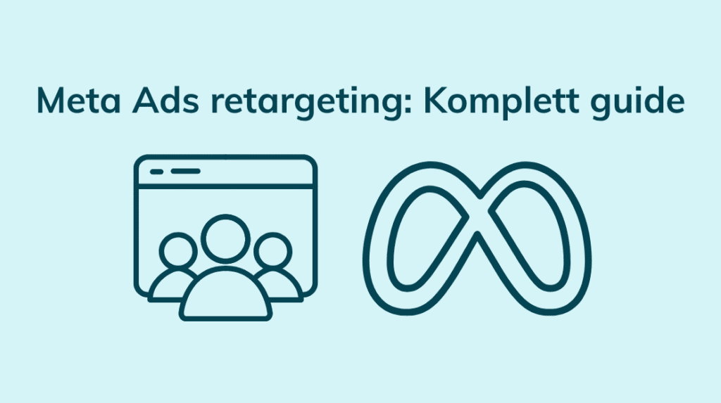 diagram med Meta-logotypen och en retargeting grafik