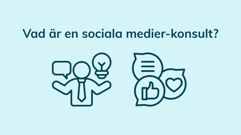 Bild som visar en sociala-medier konsult och likes på olika sociala medier