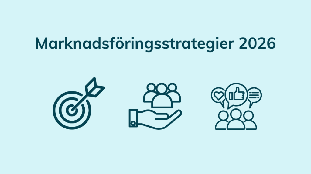 Bild som symboliserar olika typer marknadsföringsstrategier i 2026