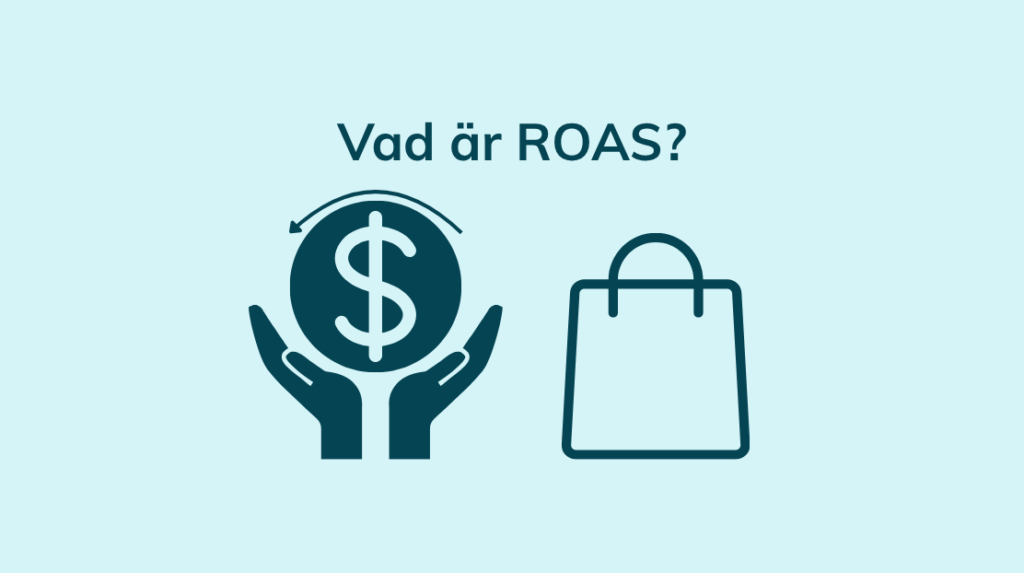 Bild som visar en shoppingkasse och ROAS